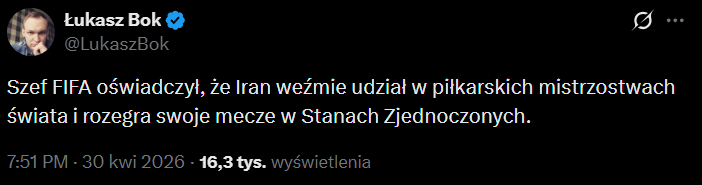 OFICJALNE stanowisko FIFA w sprawi gry Iranu na MŚ!
